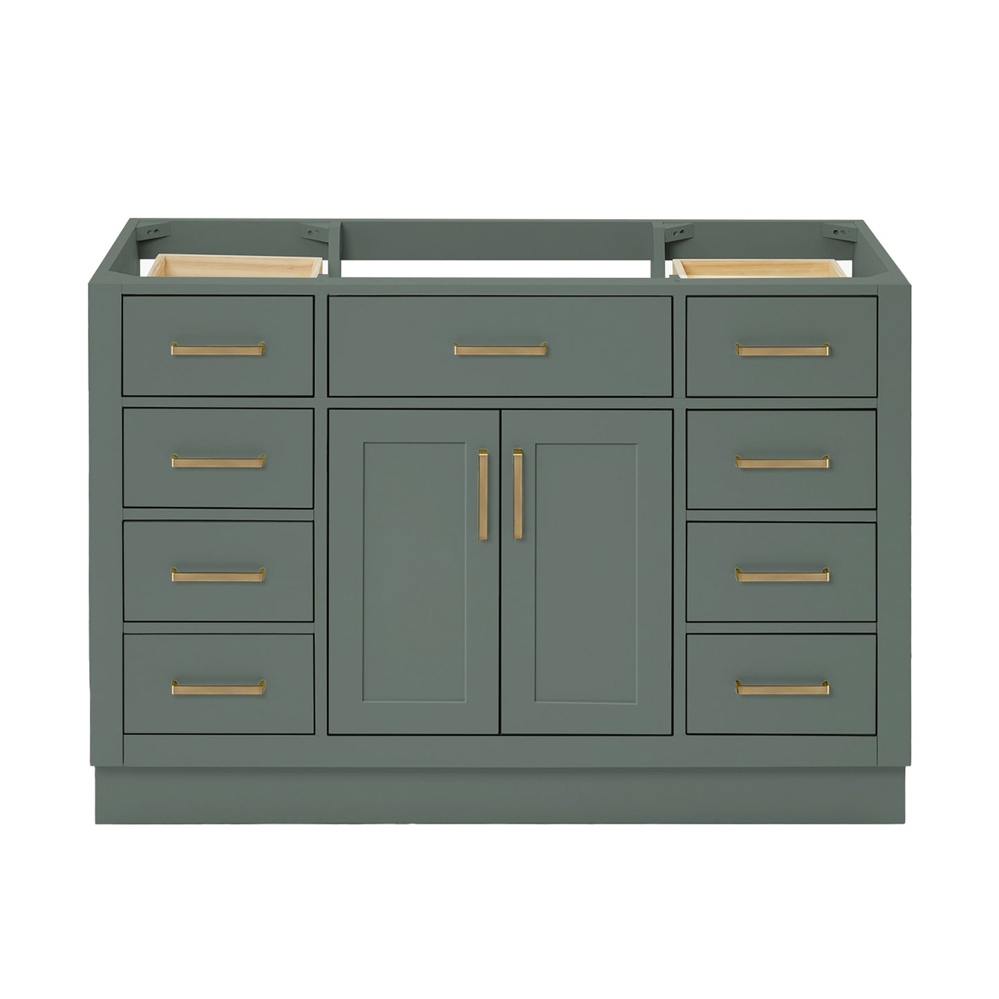 Isabella 48-inch Vintage Green base cabinet on white back ground front view main image