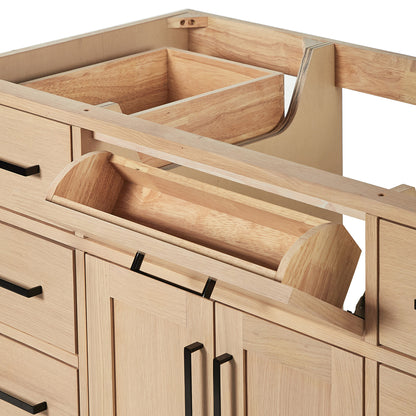Isabella 48-inch Natural Oak base cabinet on detail 1