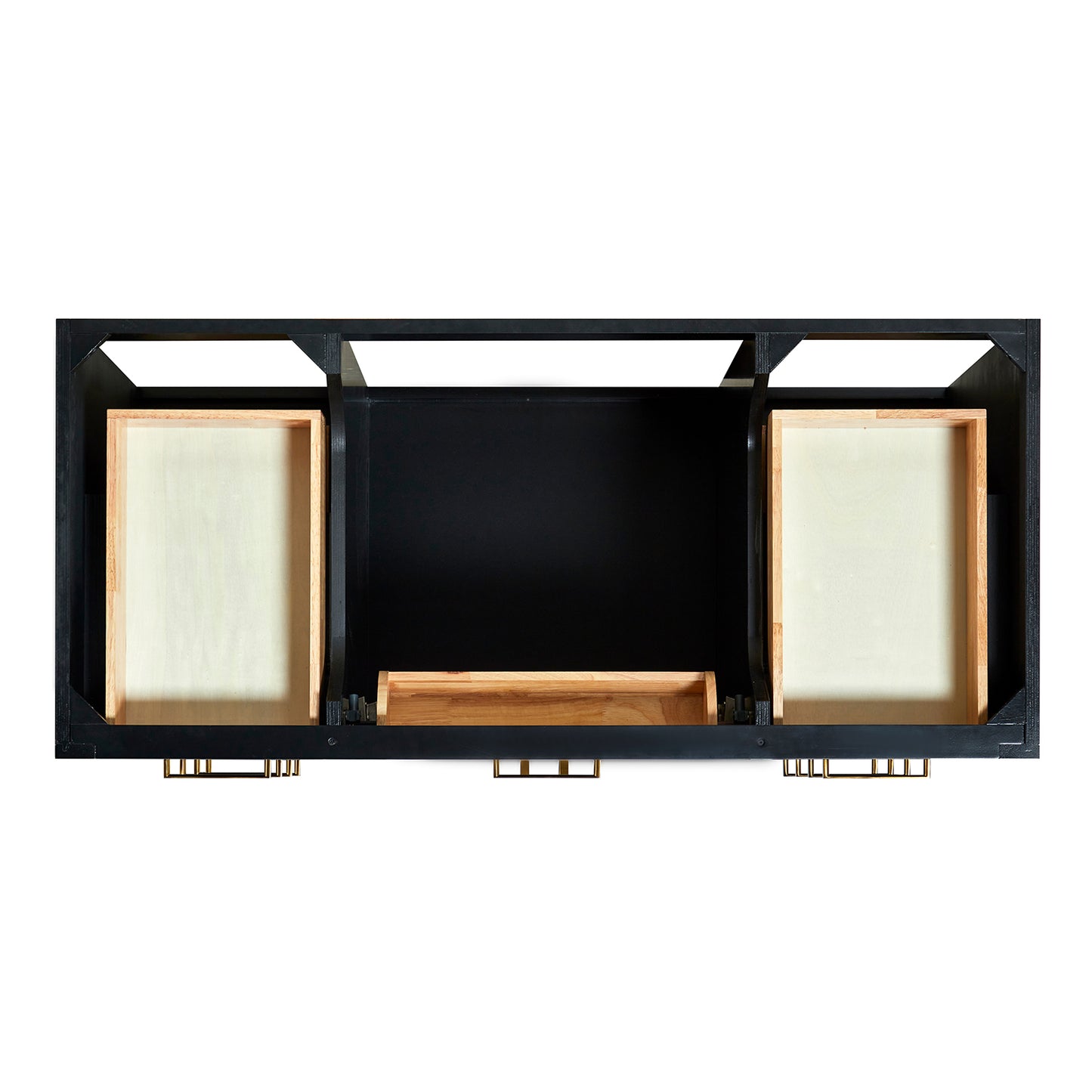 Isabella 48-Inch Black bathroom vanity on white background – product photo 2