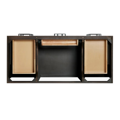 Isabella 48-Inch Brown Oak bathroom vanity on white background – product photo 7