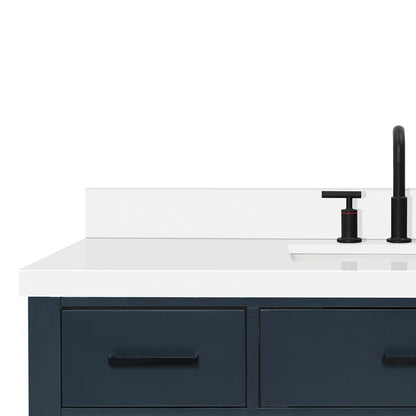 Isabella 48-Inch Midnight Blue bathroom vanity on white background – product photo 5