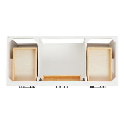 Isabella 48-Inch White bathroom vanity on white background – product photo 3