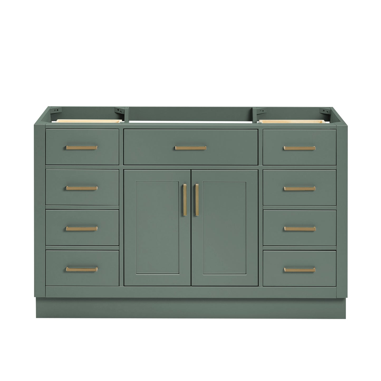 Isabella 54-inch Vintage Green base cabinet on white back ground front view main image