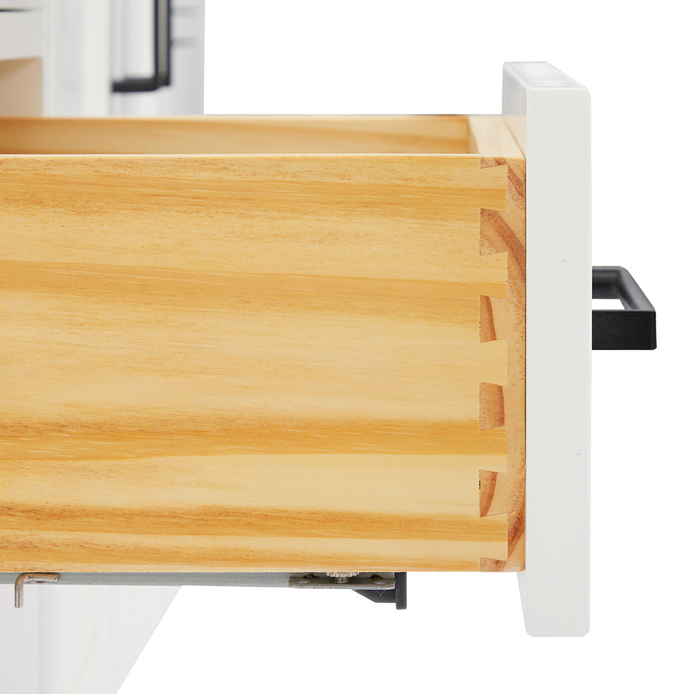 Isabella 54-inch White base cabinet on detail 1