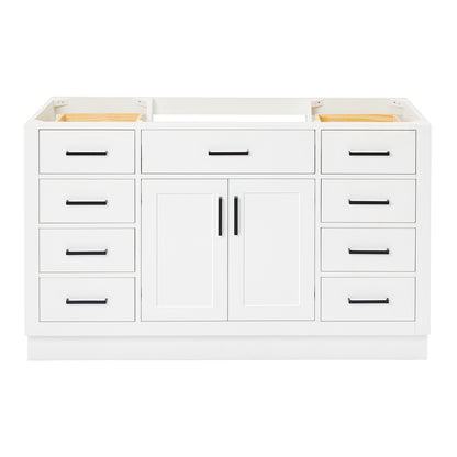 Isabella 54-inch White base cabinet on white back ground front view main image