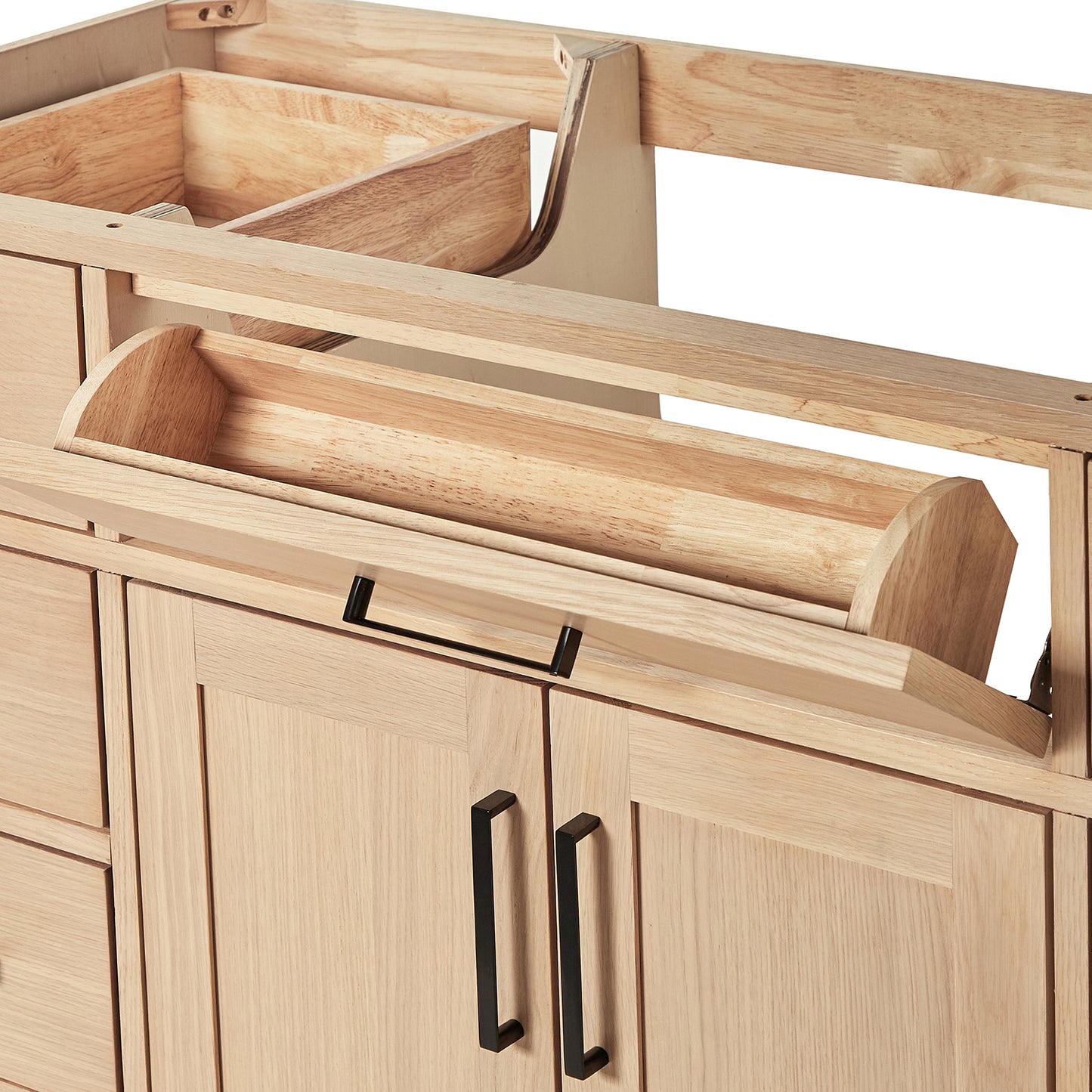 Isabella 54-inch Natural Oak base cabinet on detail 1