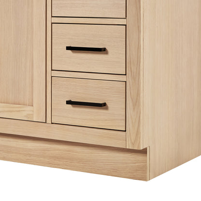 Isabella 54-inch Natural Oak base cabinet on detail 2