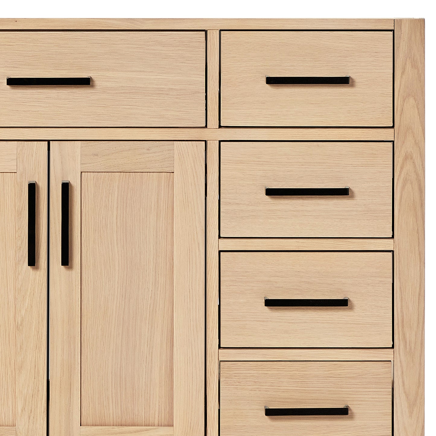 Isabella 54-inch Natural Oak base cabinet on detail 3