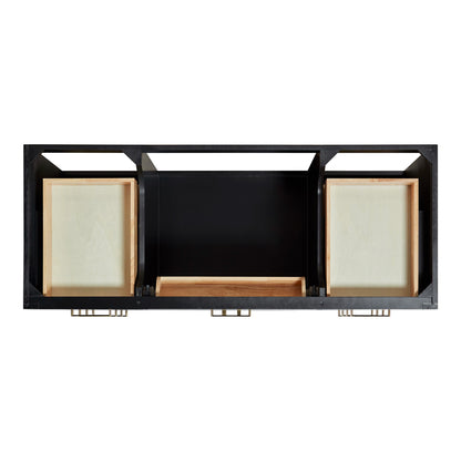 Isabella 54-Inch Black bathroom vanity on white background – product photo 2