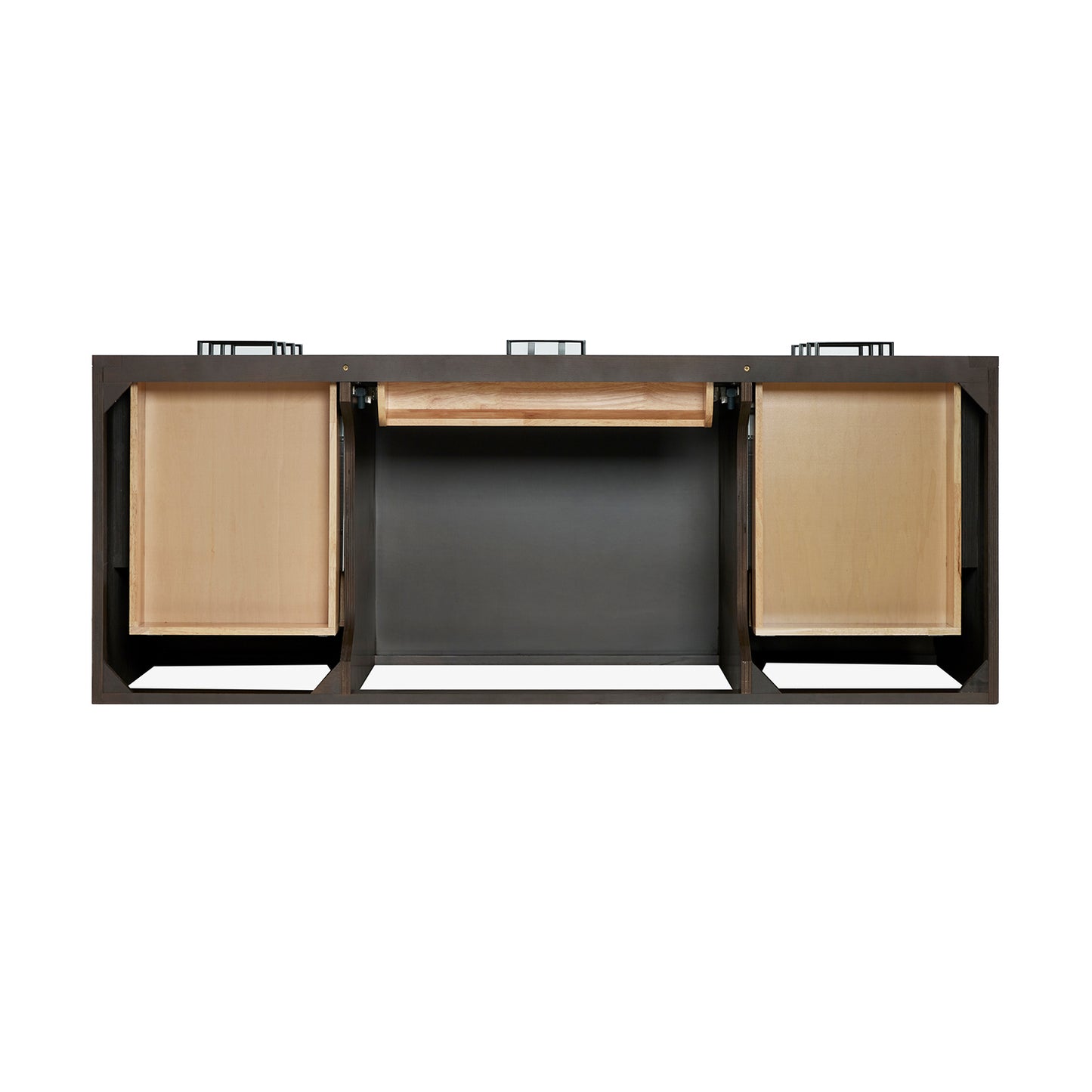 Isabella 54-Inch Brown Oak bathroom vanity on white background – product photo 7