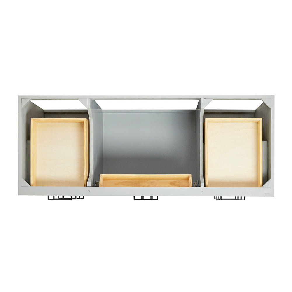 Isabella 54-Inch Grey bathroom vanity on white background – product photo 3