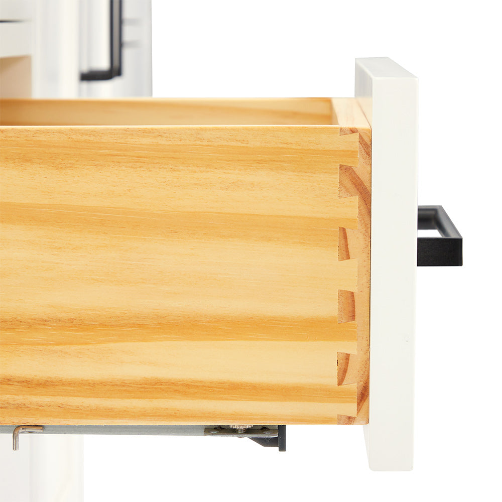 Isabella 60-inch White base cabinet on detail 1