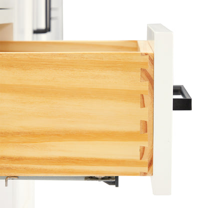 Isabella 60-inch White base cabinet on detail 1