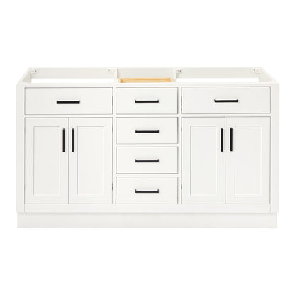 Isabella 60-inch White base cabinet on white back ground front view main image
