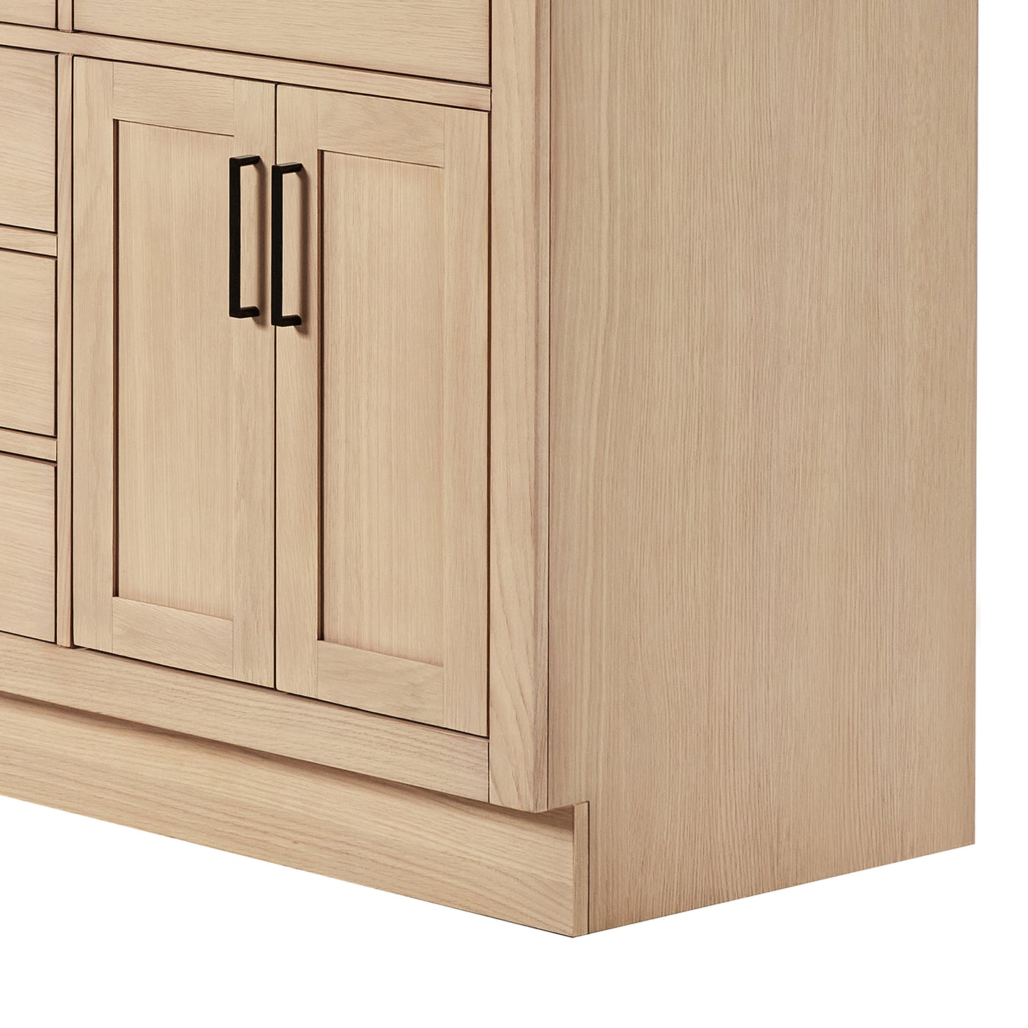 Isabella 60-inch Natural Oak base cabinet on detail 2