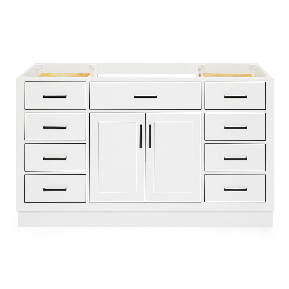 Isabella 60-inch White base cabinet on white back ground front view main image