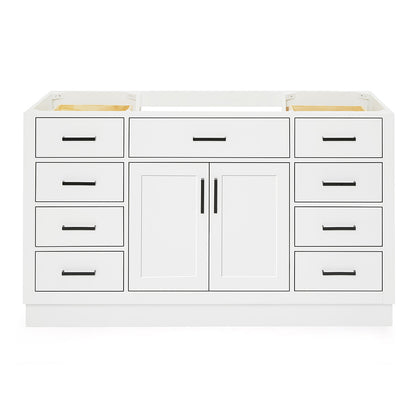 Isabella 60-inch White base cabinet on white back ground front view main image