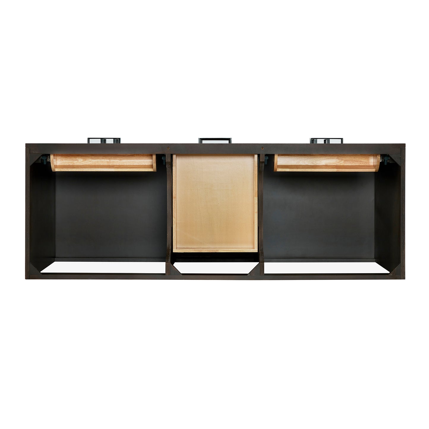 Isabella 60-Inch Brown Oak bathroom vanity on white background – product photo 7