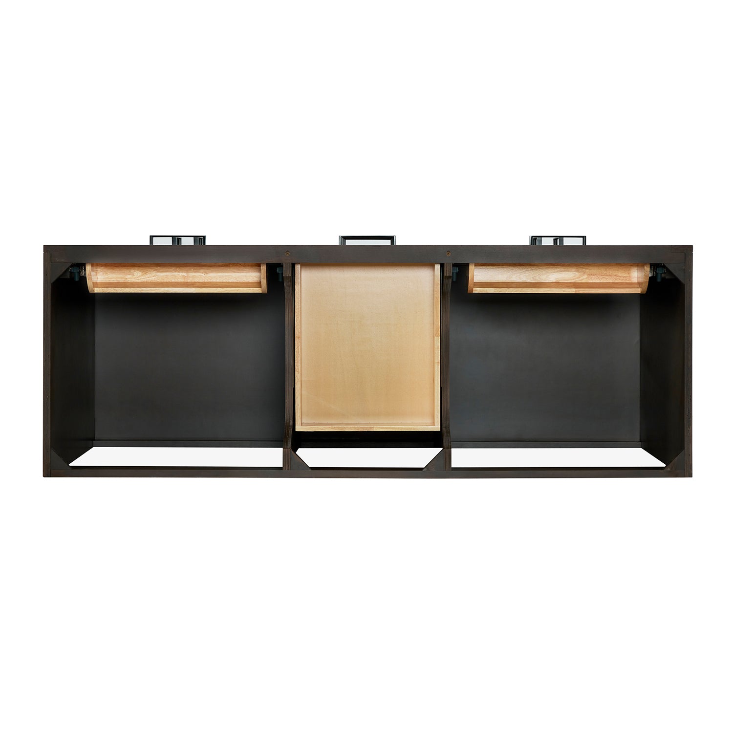 Isabella 60-Inch Brown Oak bathroom vanity on white background – product photo 7