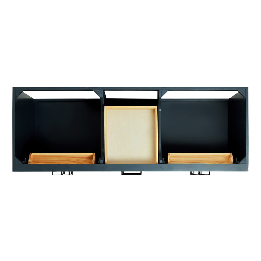 Isabella 60-Inch Midnight Blue bathroom vanity on white background – product photo 3