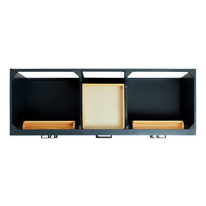 Isabella 60-Inch Midnight Blue bathroom vanity on white background – product photo 3