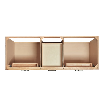 Isabella 60-Inch White Oak bathroom vanity on white background – product photo 2