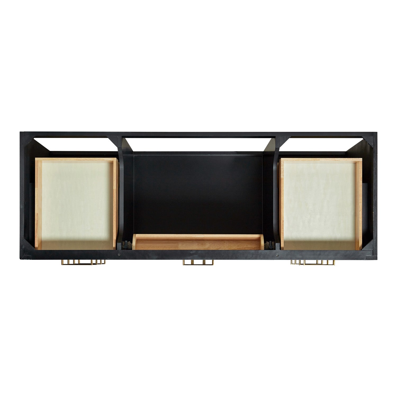 Isabella 60-Inch Black bathroom vanity on white background – product photo 2