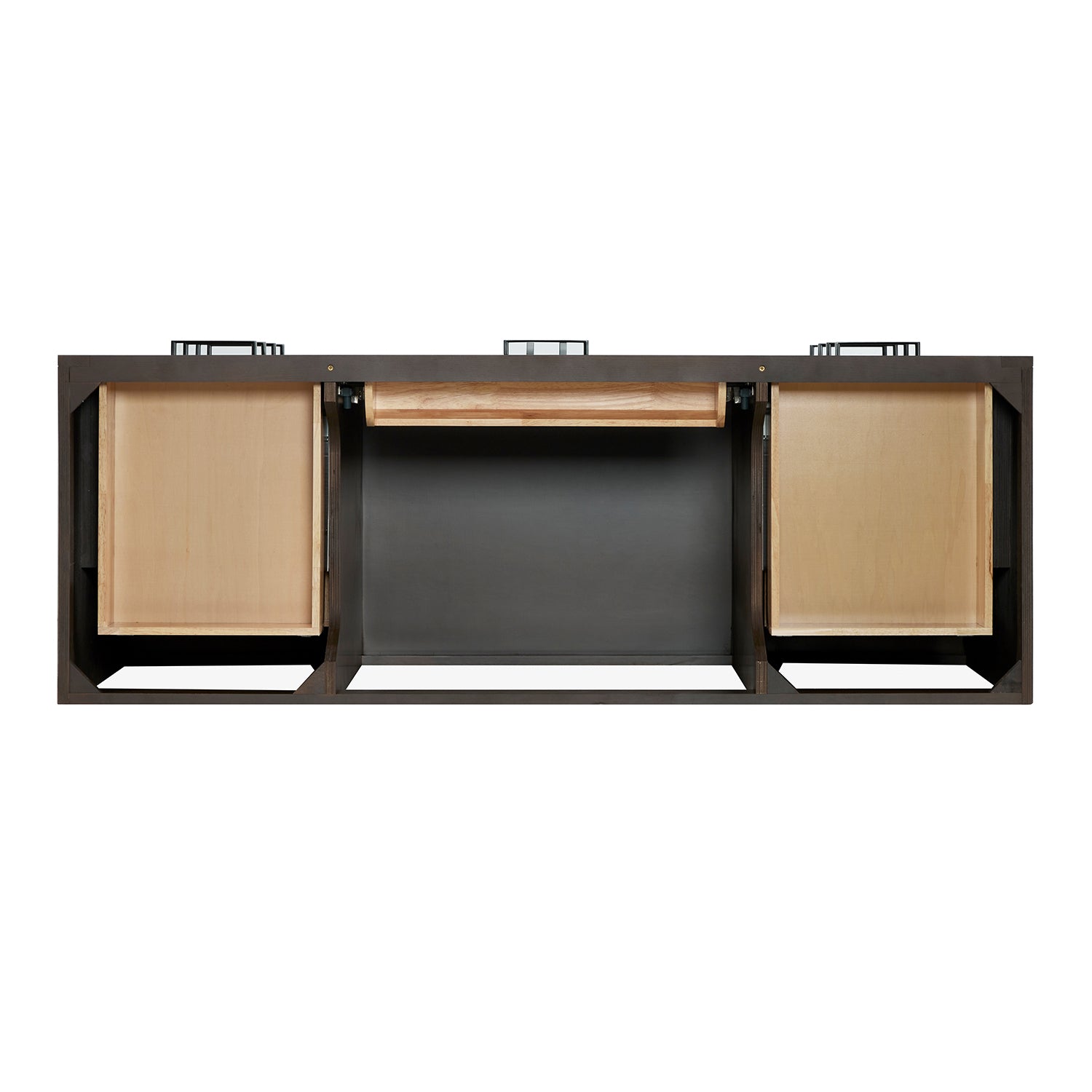 Isabella 60-Inch Brown Oak bathroom vanity on white background – product photo 7