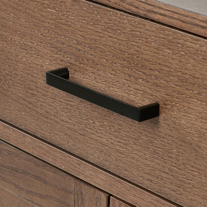 Isabella 60-Inch Brown Oak bathroom vanity on white background – product photo 11