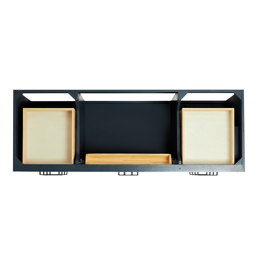 Isabella 60-Inch Midnight Blue bathroom vanity on white background – product photo 3