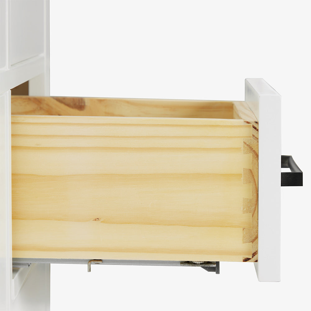 Isabella 60-Inch White bathroom vanity on white background – product photo 4