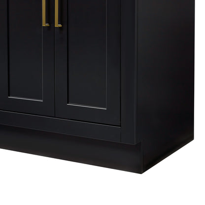 Isabella 66-inch Black base cabinet on detail 2