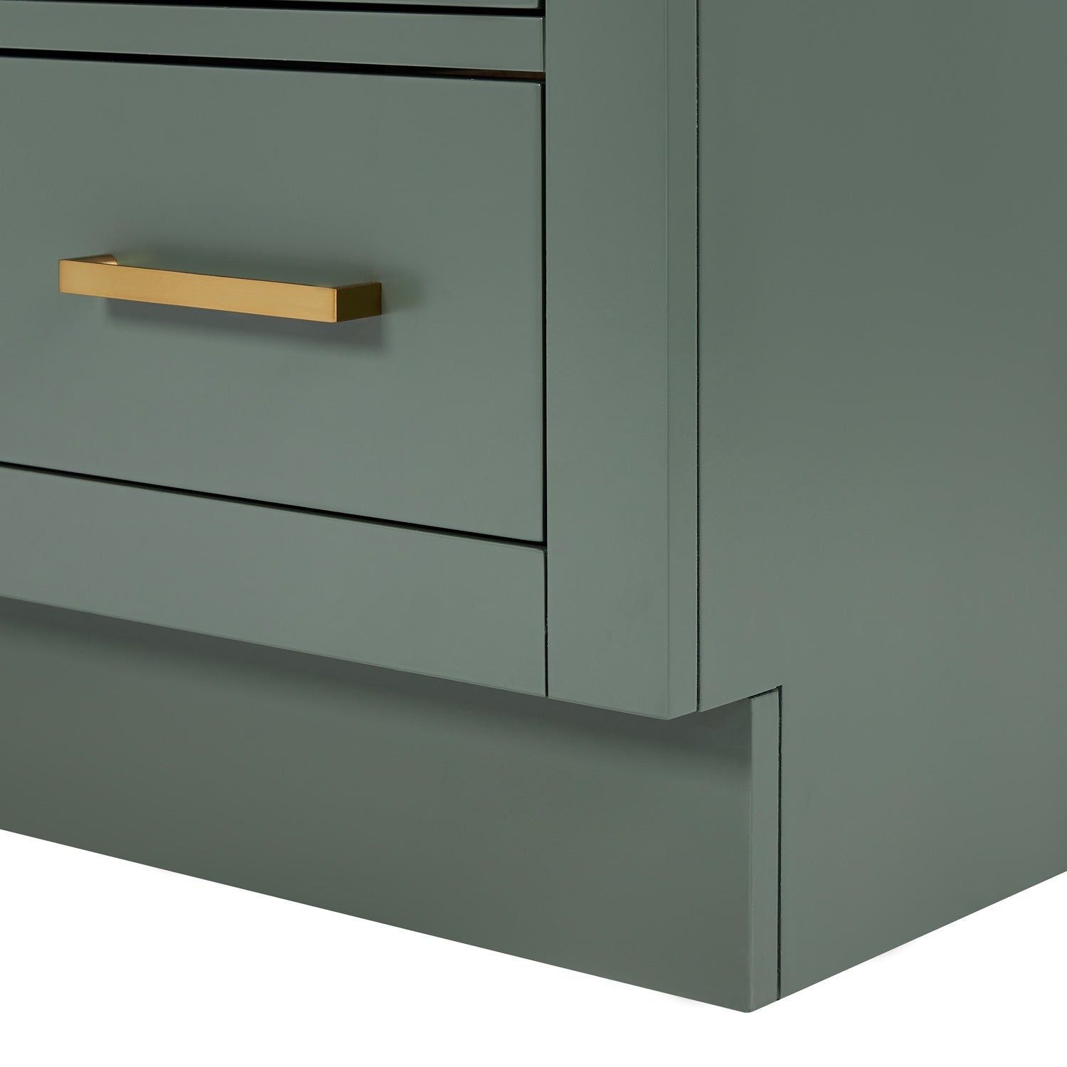 Isabella 66-inch Vintage Green base cabinet on detail 1