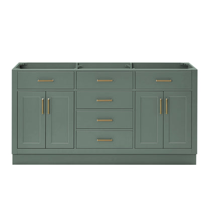 Isabella 66-inch Vintage Green base cabinet on white back ground front view main image