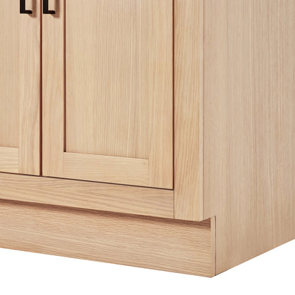 Isabella 66-inch Natural Oak base cabinet on detail 2