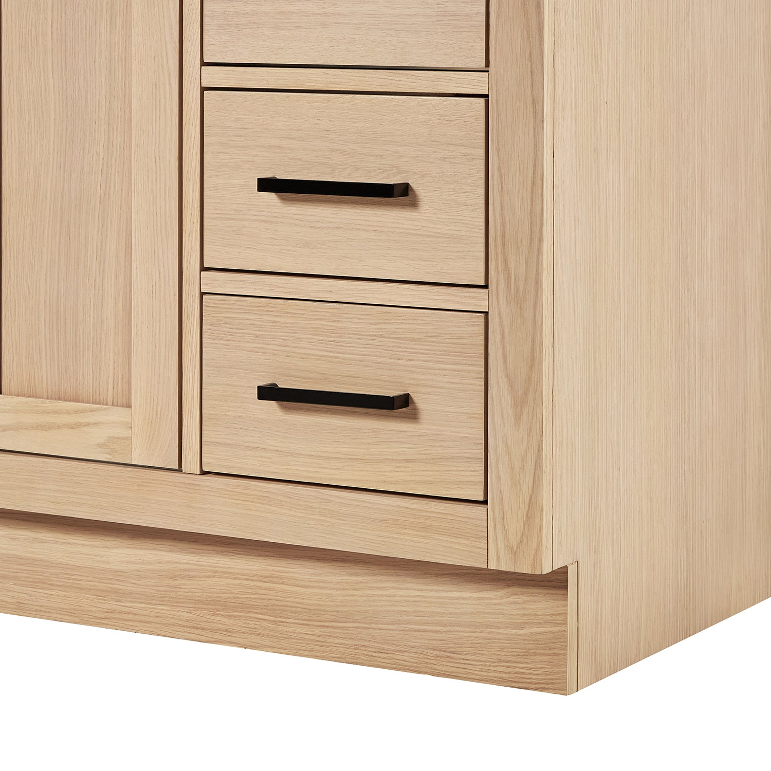 Isabella 66-inch Natural Oak base cabinet on detail 2