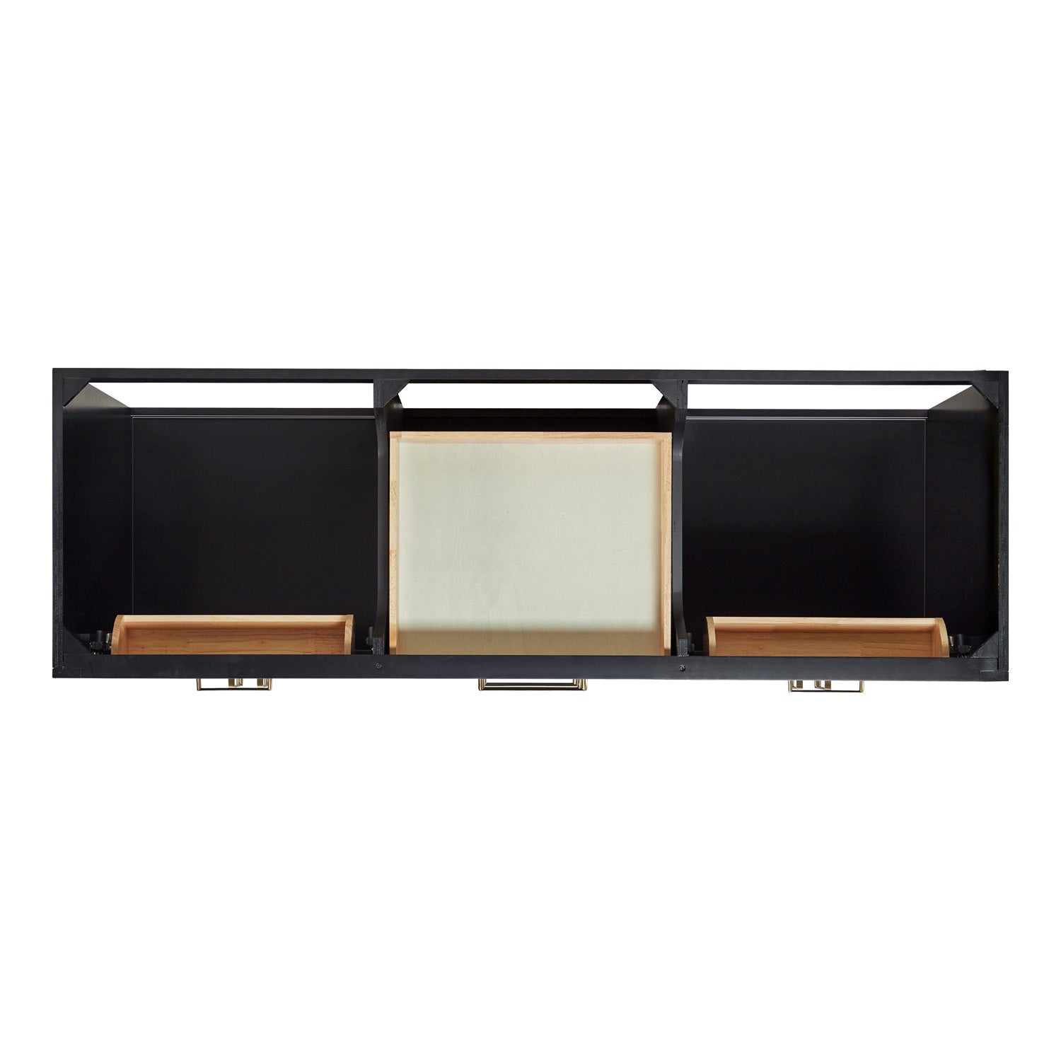 Isabella 66-Inch Black bathroom vanity on white background – product photo 2