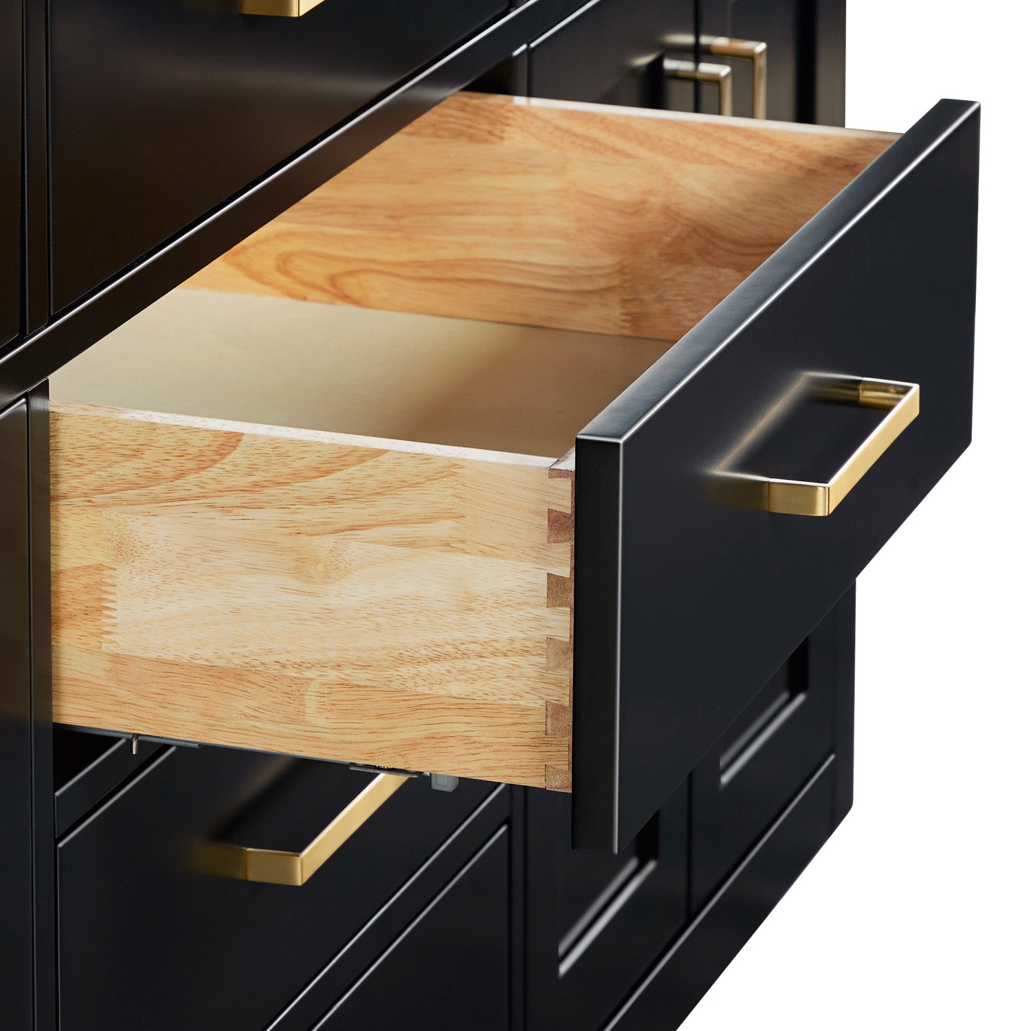 Isabella 66-Inch Black bathroom vanity on white background – product photo 4
