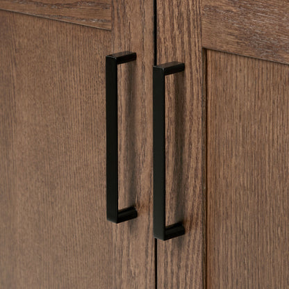 Isabella 66-Inch Brown Oak bathroom vanity on white background – product photo 5