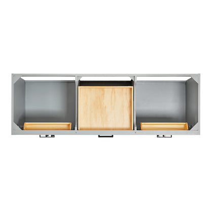 Isabella 66-Inch Grey bathroom vanity on white background – product photo 3