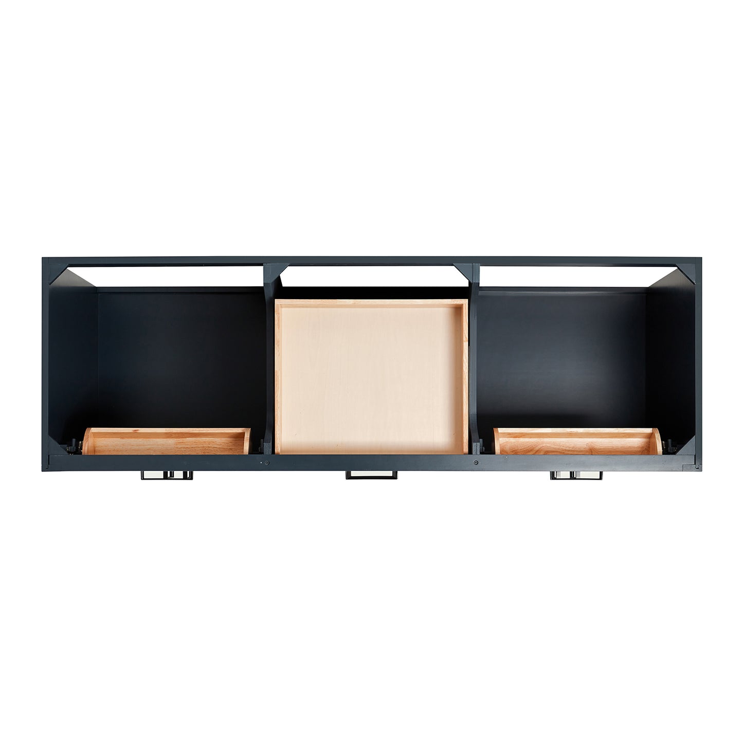 Isabella 66-Inch Midnight Blue bathroom vanity on white background – product photo 3