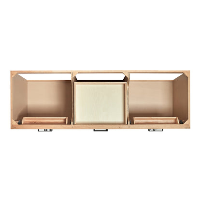 Isabella 66-Inch White Oak bathroom vanity on white background – product photo 2