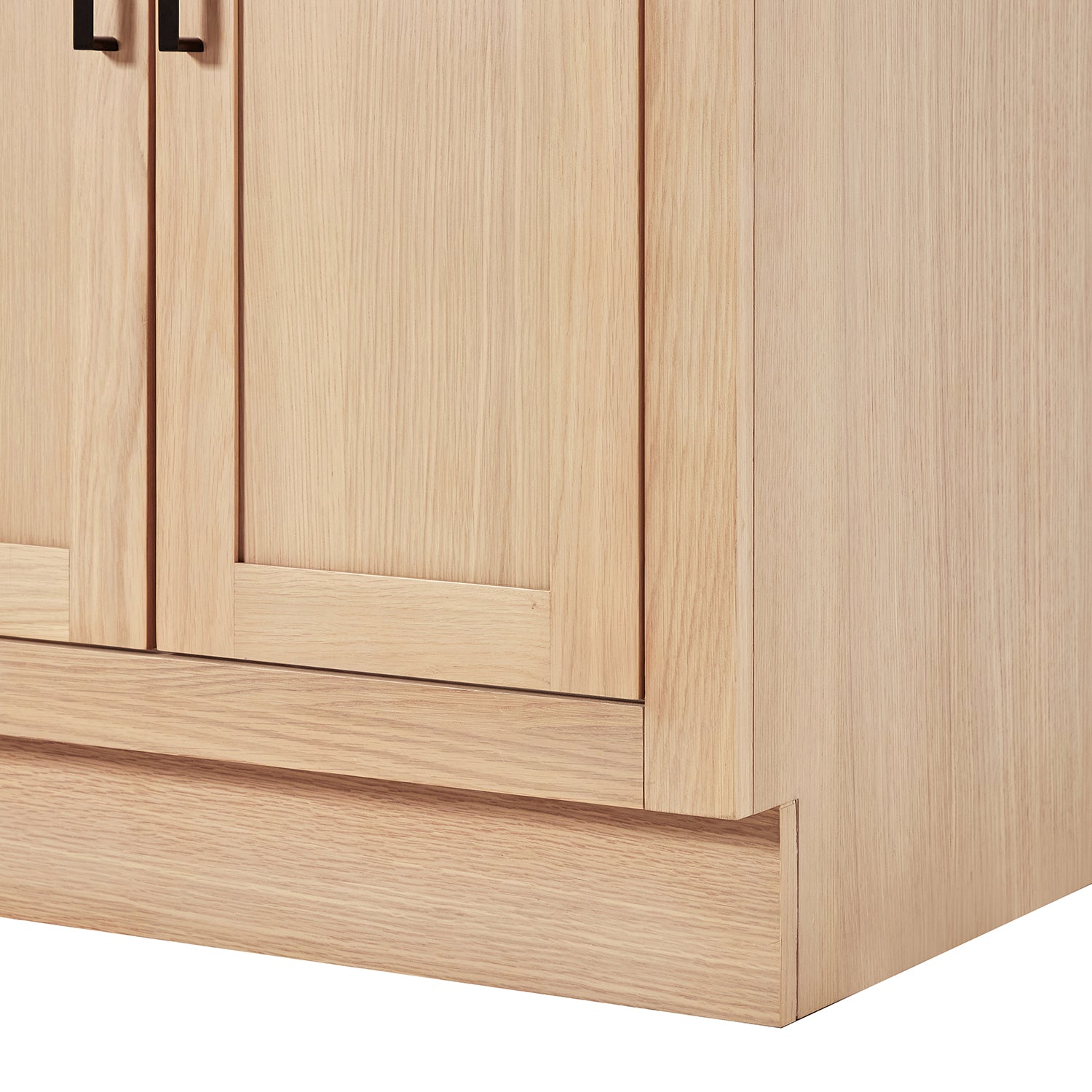Isabella 66-Inch White Oak bathroom vanity on white background – product photo 5