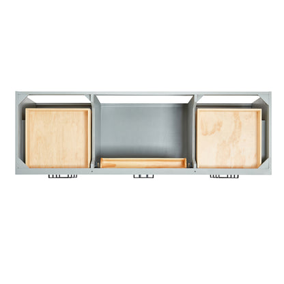 Isabella 66-Inch Grey bathroom vanity on white background – product photo 3