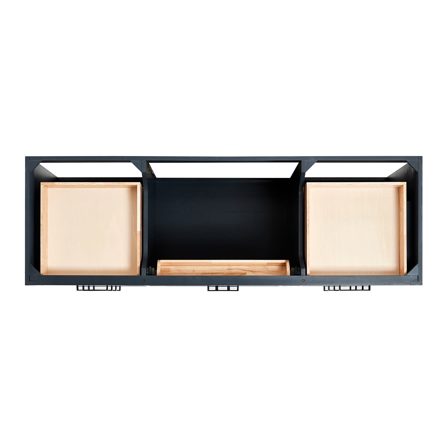 Isabella 66-Inch Midnight Blue bathroom vanity on white background – product photo 3