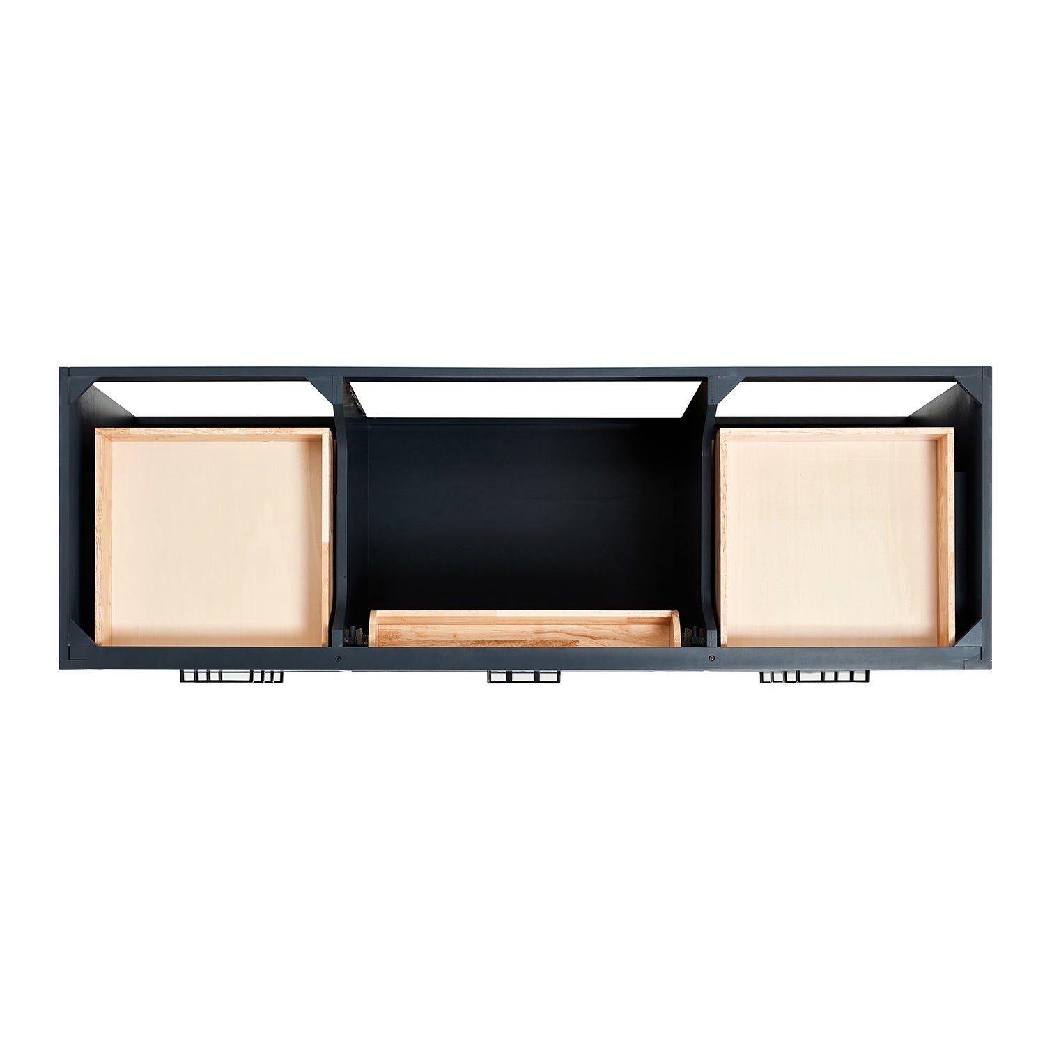 Isabella 66-Inch Midnight Blue bathroom vanity on white background – product photo 3