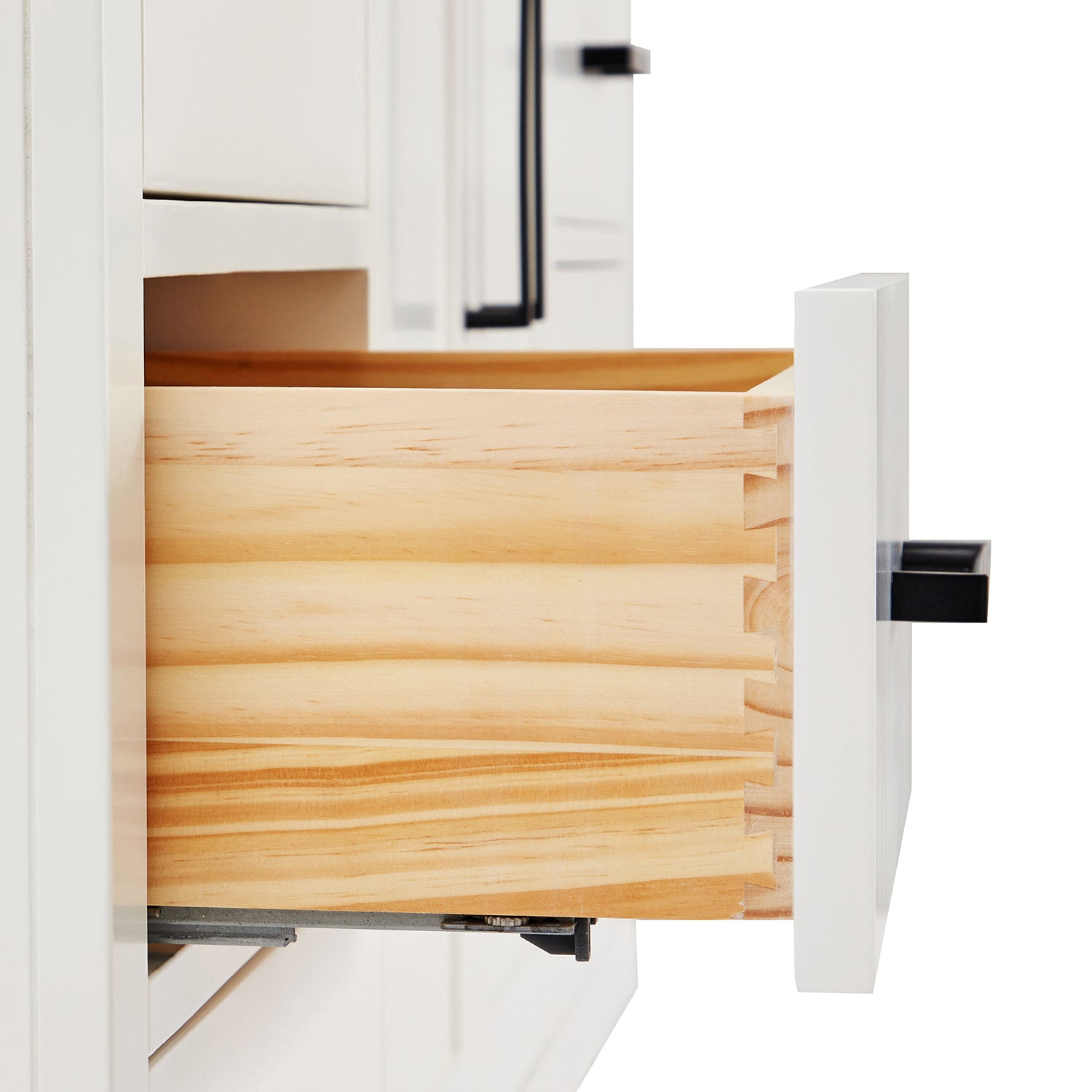 Isabella 66-Inch White bathroom vanity on white background – product photo 4