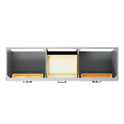 Isabella 72-inch Grey base cabinet on white back ground top down