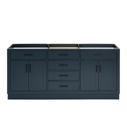 Isabella 72-inch Midnight Blue base cabinet on white back ground front view main image