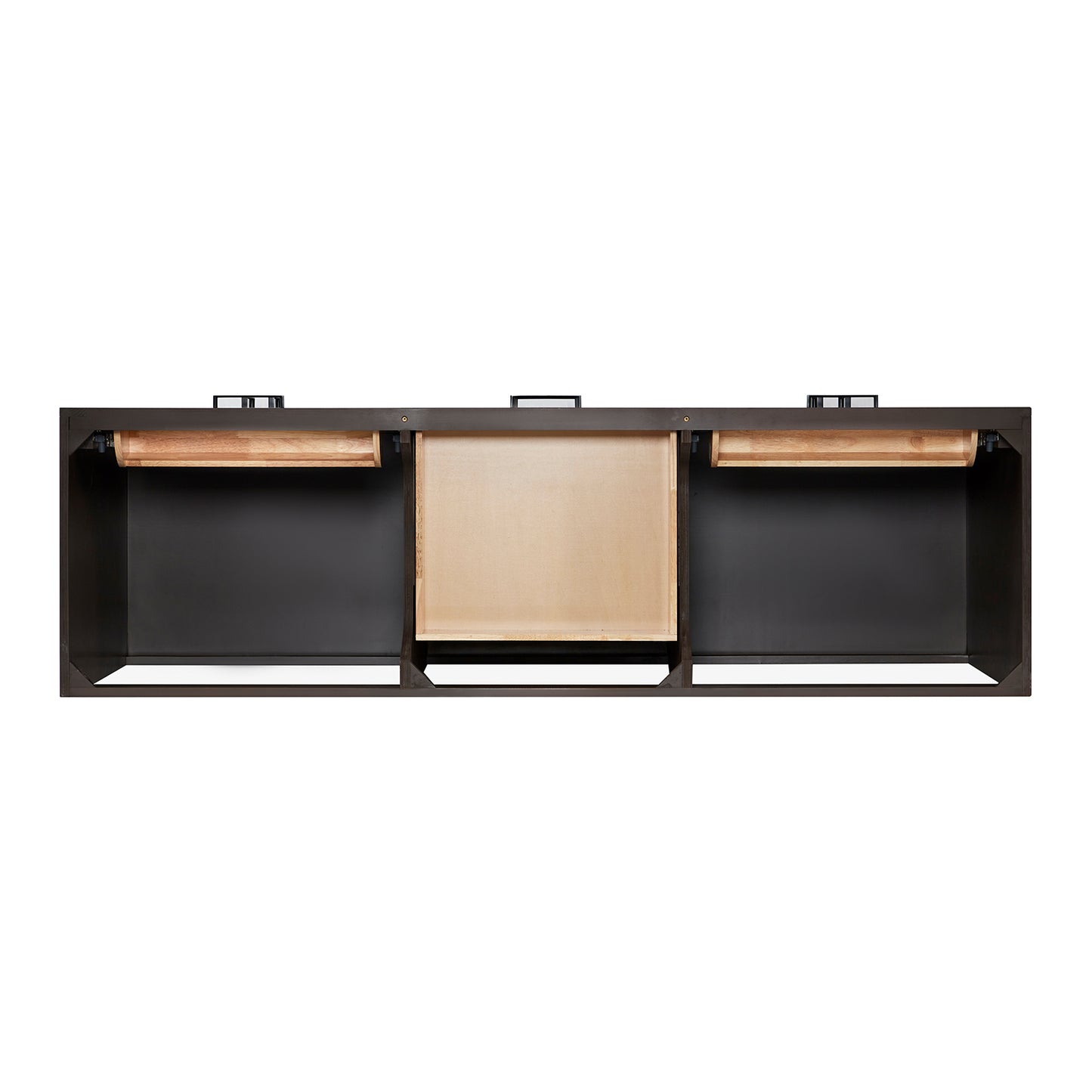 Isabella 72-Inch Brown Oak bathroom vanity on white background – product photo 7